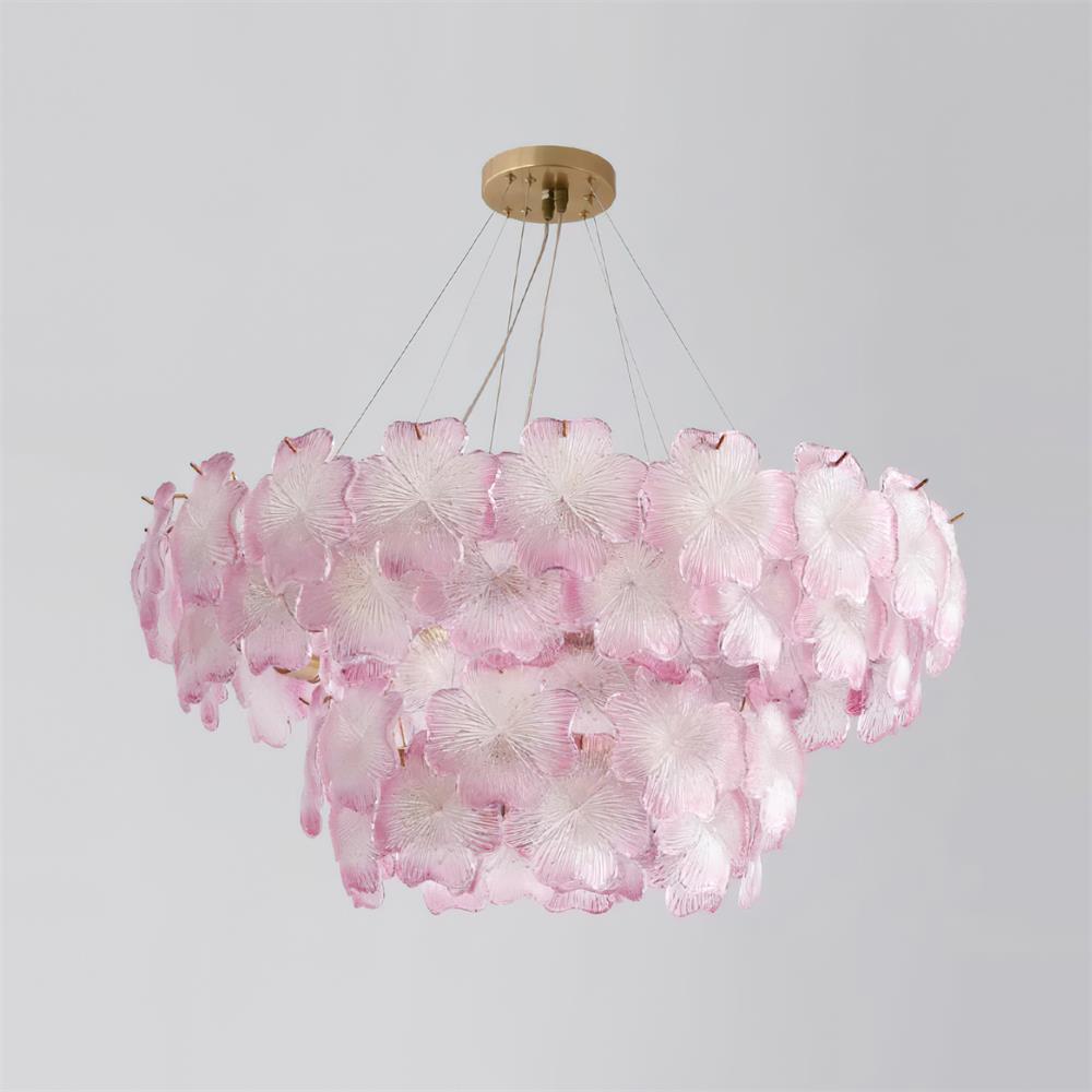 Pink Mika Glass Chandelier — product view 20