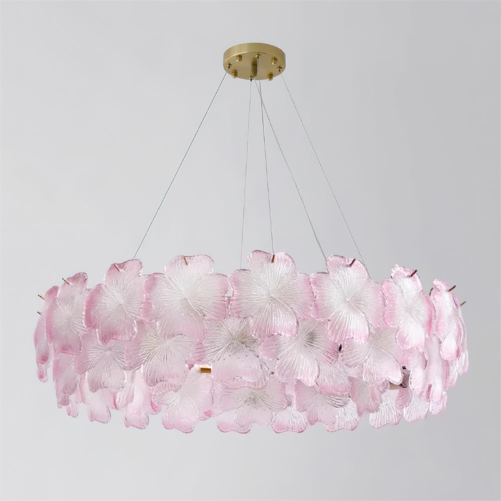 Pink Mika Glass Chandelier — product view 22