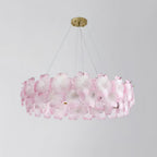 Pink Mika Glass Chandelier — product view 24