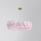 Pink Mika Glass Chandelier — product view 25