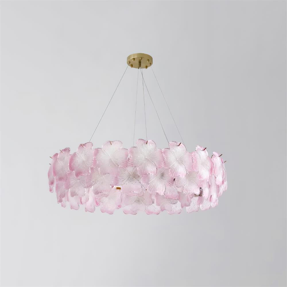 Pink Mika Glass Chandelier — product view 25