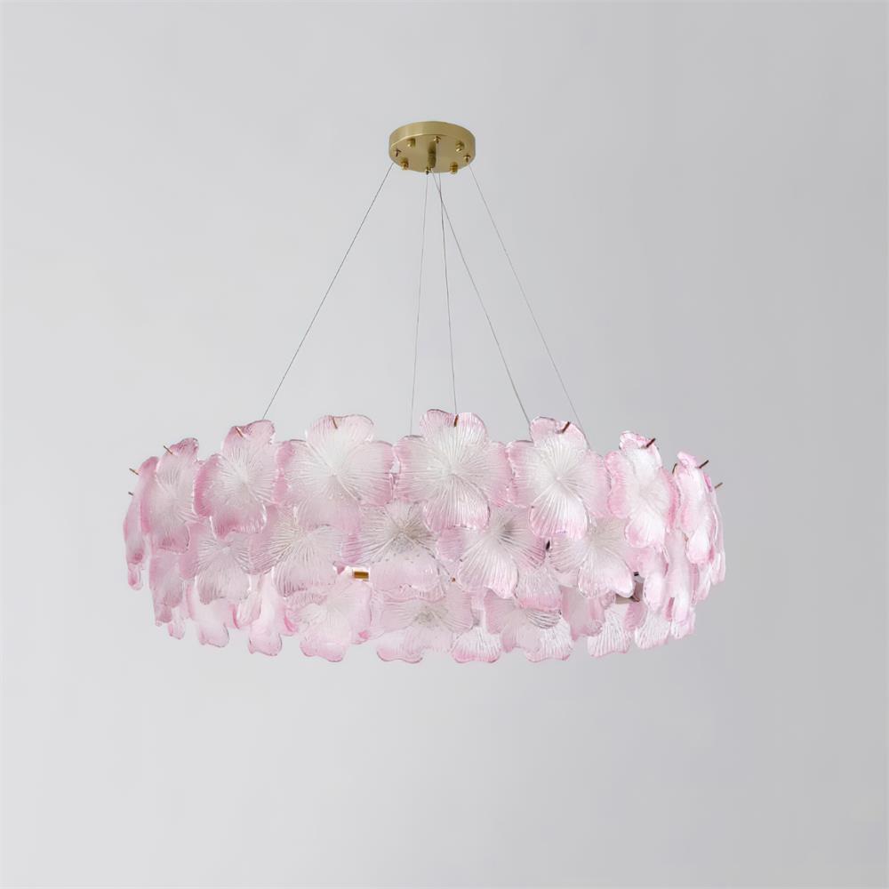 Pink Mika Glass Chandelier — product view 26