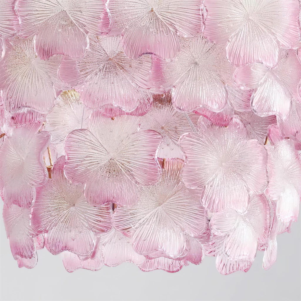 Pink Mika Glass Chandelier — product view 28