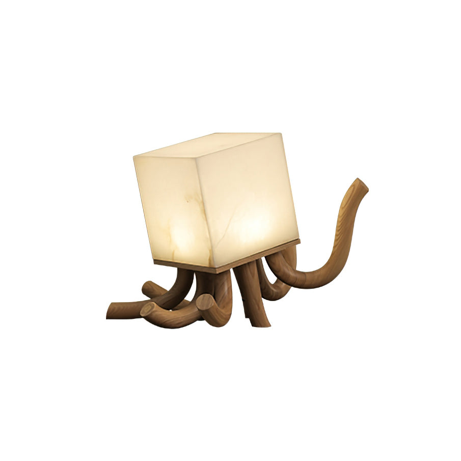 Wooden Octopus Alabaster Table Lamp — product view 11