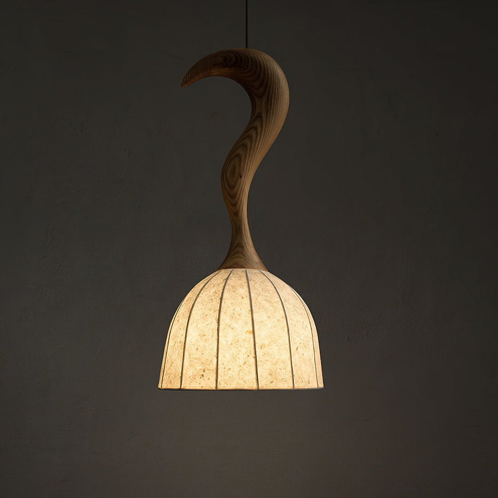 Solia Wooden Wood Pendant Lamp — product view 4
