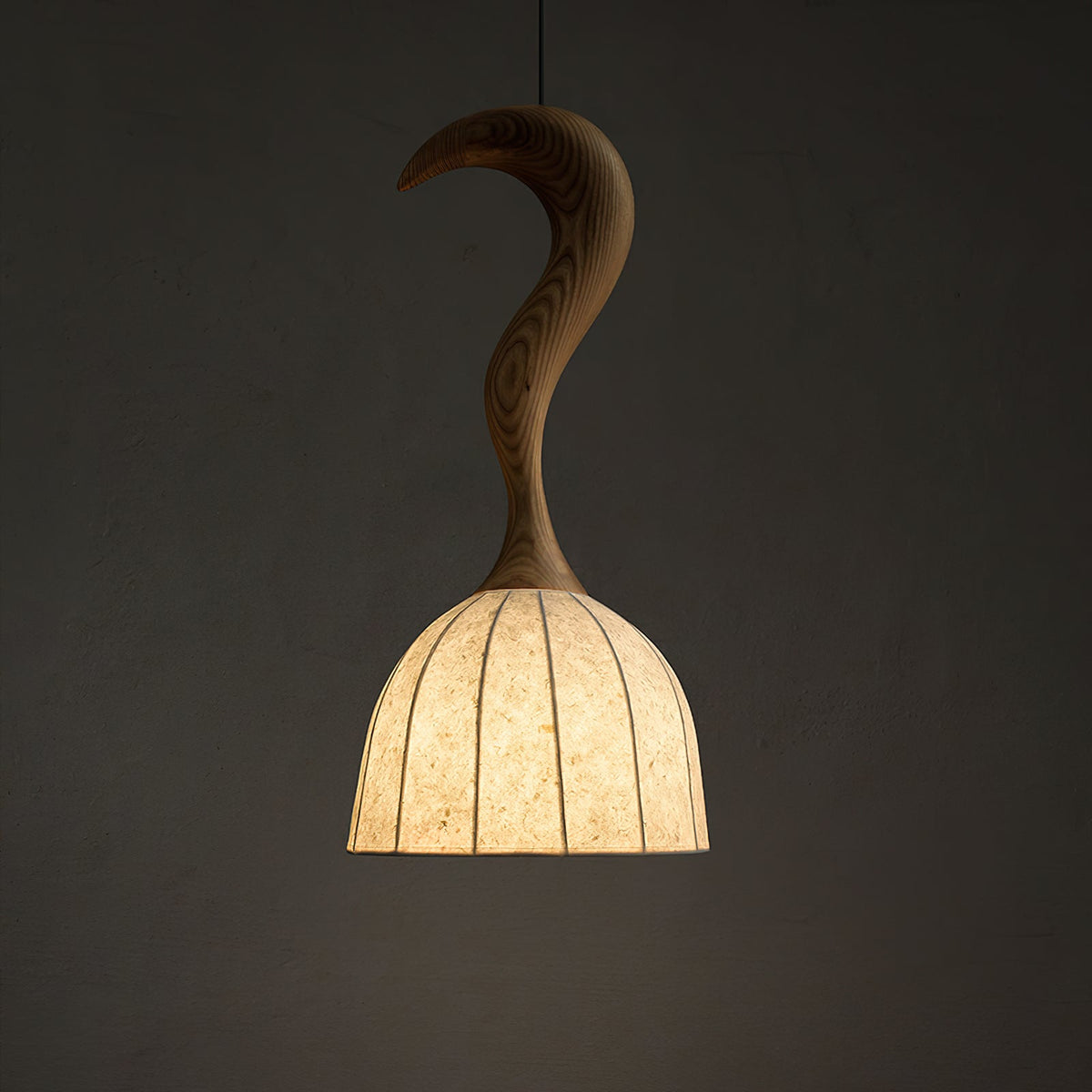 Solia Wooden Wood Pendant Lamp — product view 4