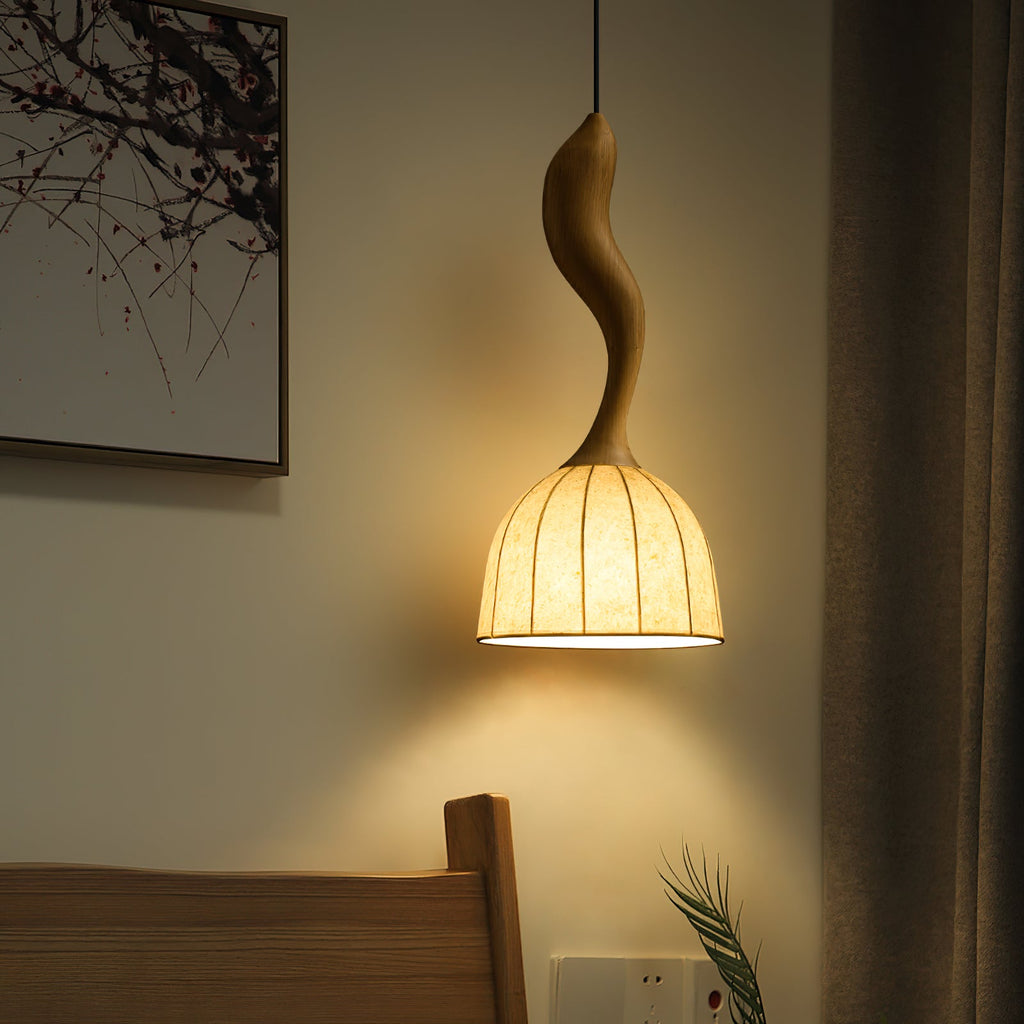 Solia Wooden Wood Pendant Lamp — product view 18