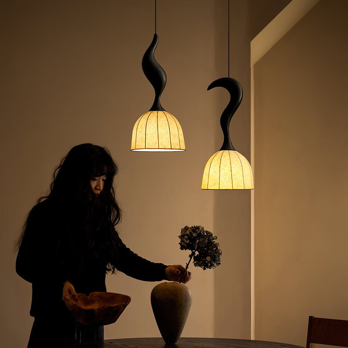Solia Wooden Wood Pendant Lamp — product view 25