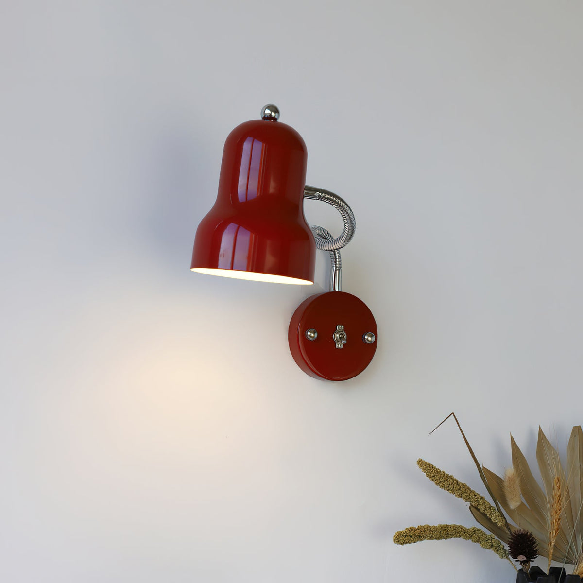 Red Diana Metal Wall Lamp — product view 2
