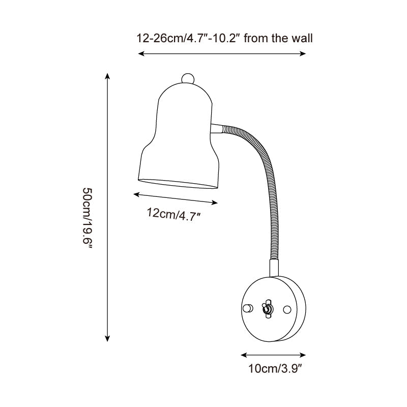 Red Diana Metal Wall Lamp — product view 5