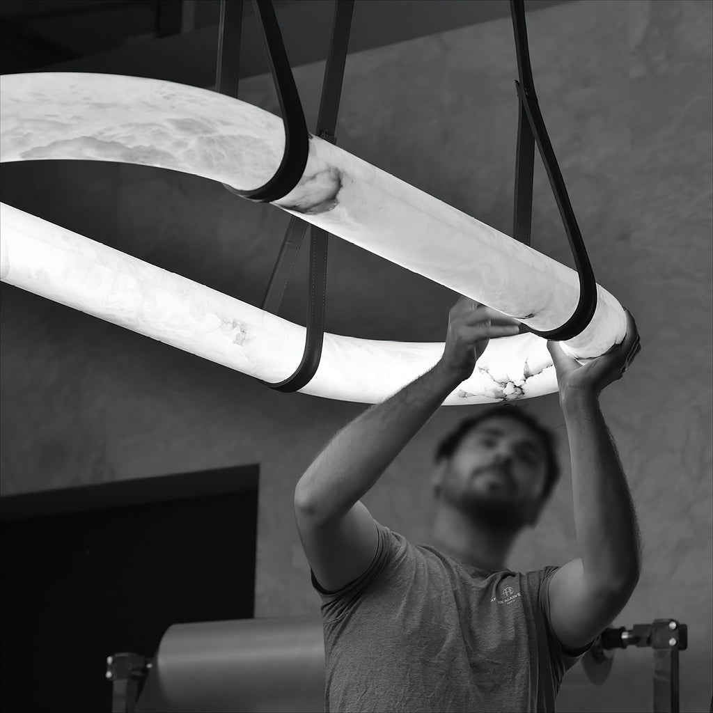 Kurve Alabaster Chandelier — product view 3