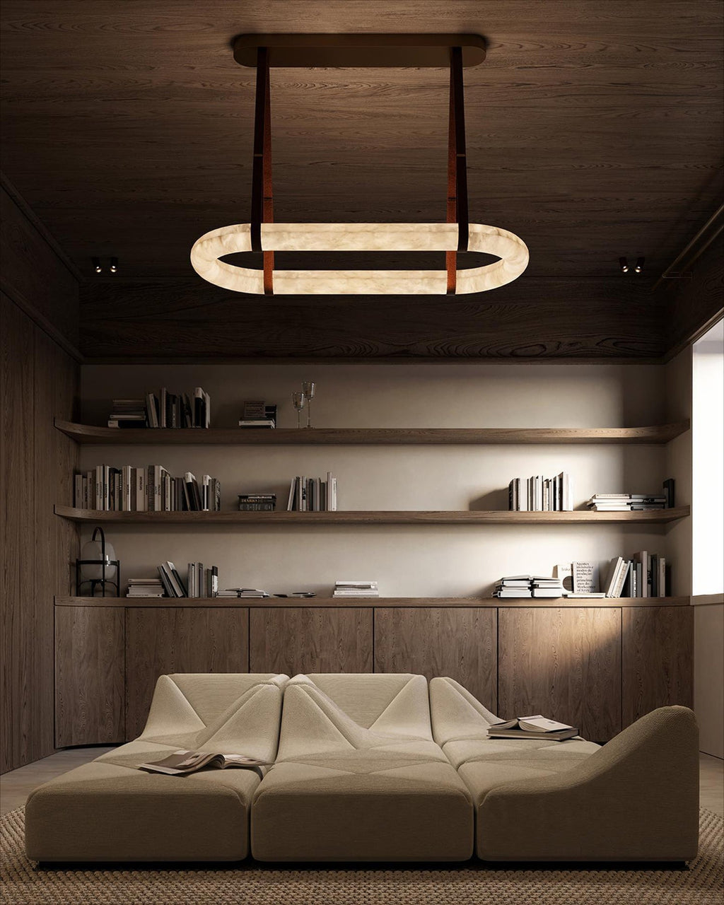 Kurve Alabaster Chandelier — product view 5