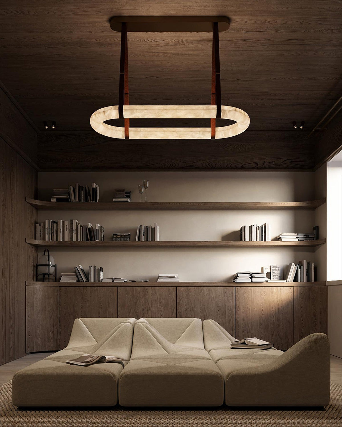 Kurve Alabaster Chandelier — product view 5