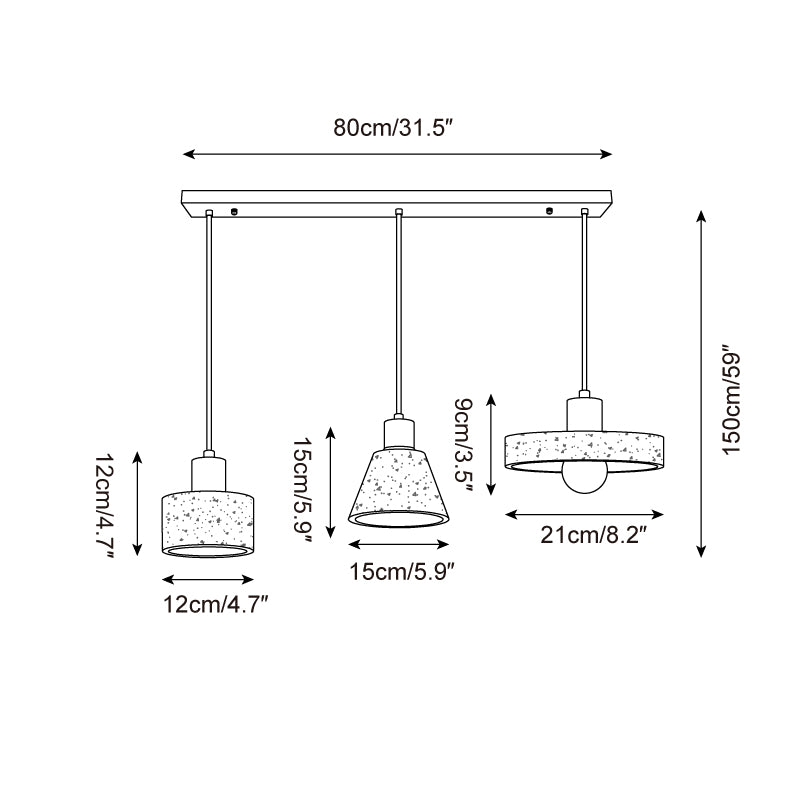 Pienza Travertine Pendant Lamp — product view 8