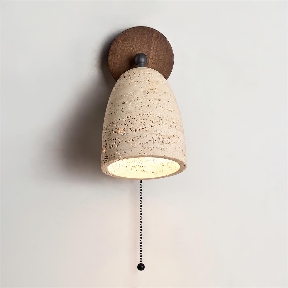 Marlin Travertine Wall Lamp — product view 2