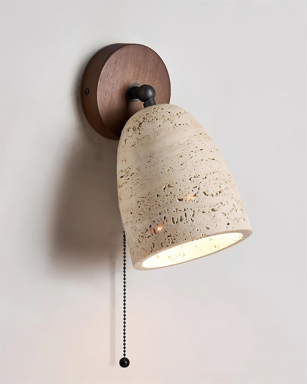 Marlin Travertine Wall Lamp — product view 3