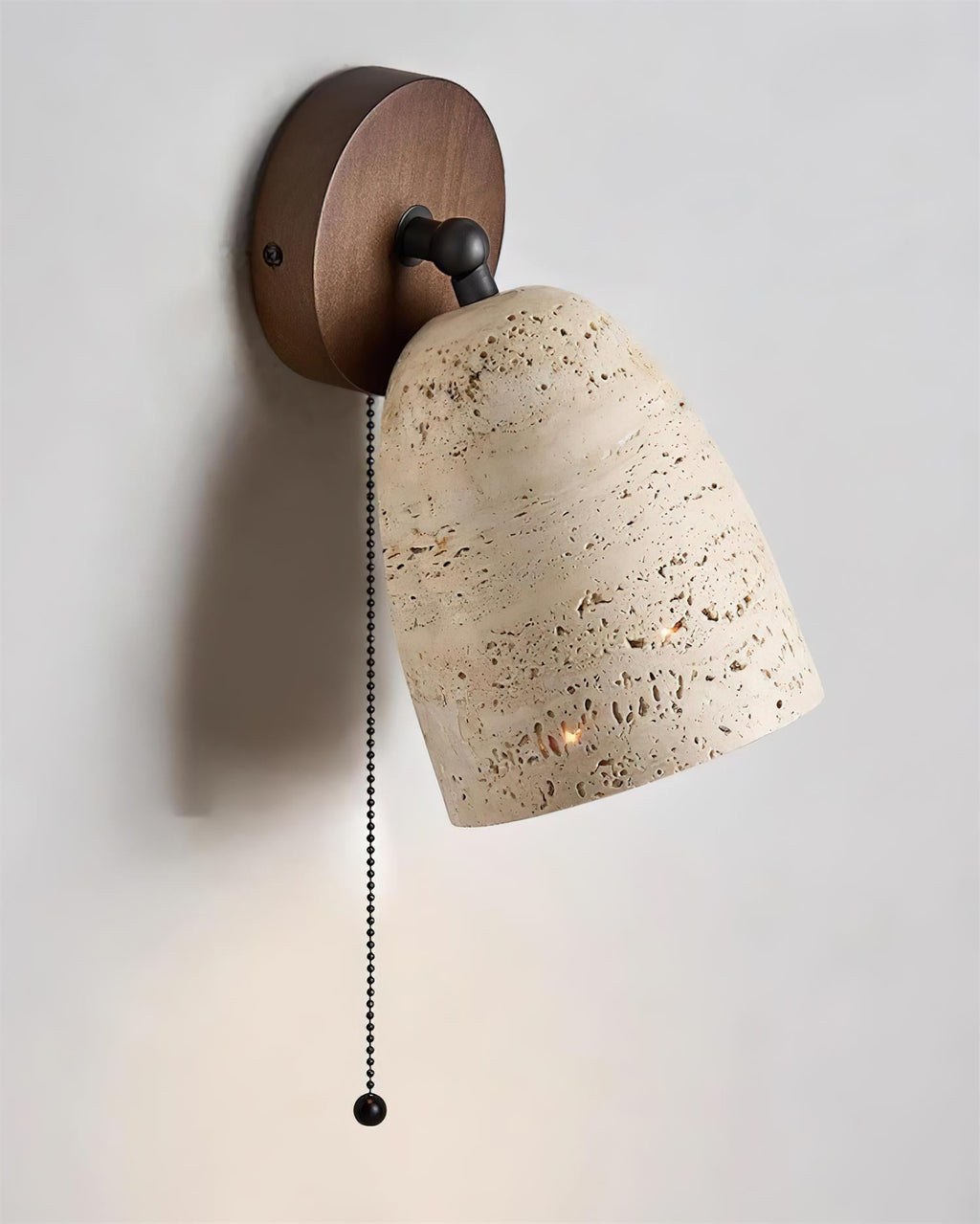 Marlin Travertine Wall Lamp — product view 4