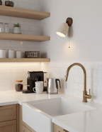 Marlin Travertine Wall Lamp — product view 6