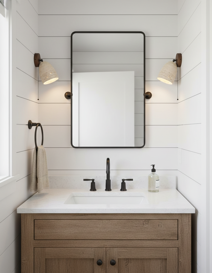 Marlin Travertine Wall Lamp — product view 10