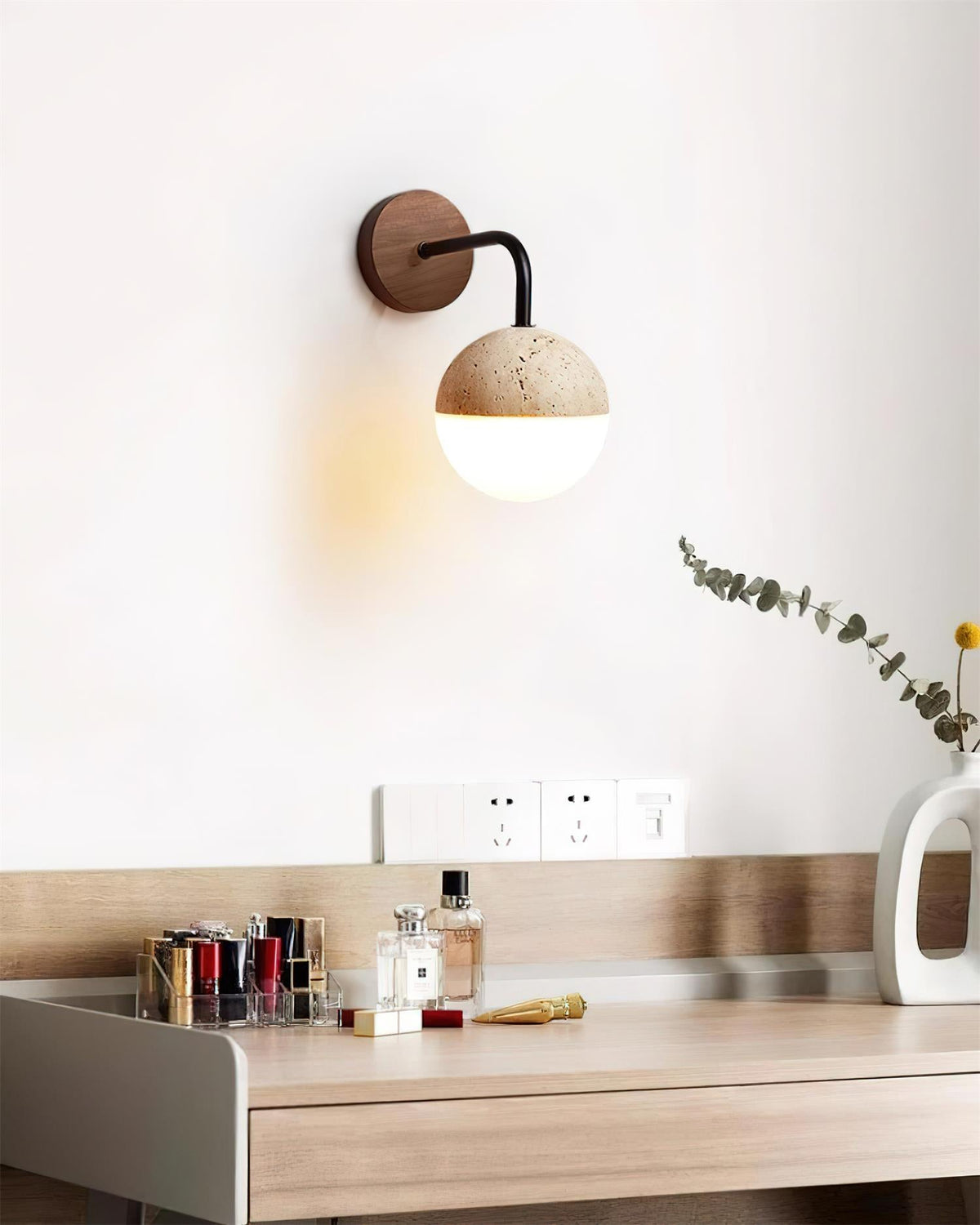 Bolle Travertine Wall Lamp — product view 4