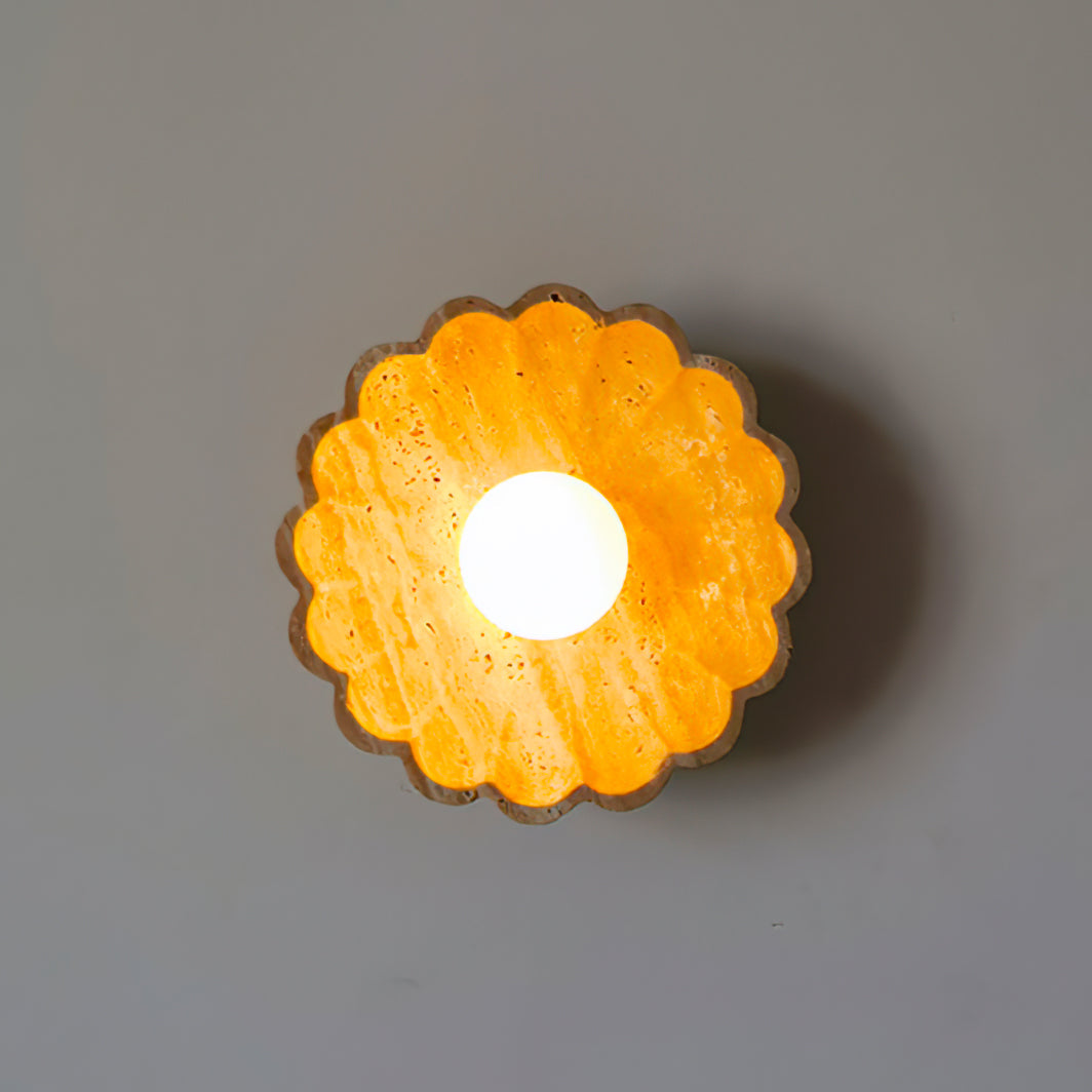 Scallop Travertine Wall Lamp — product view 3