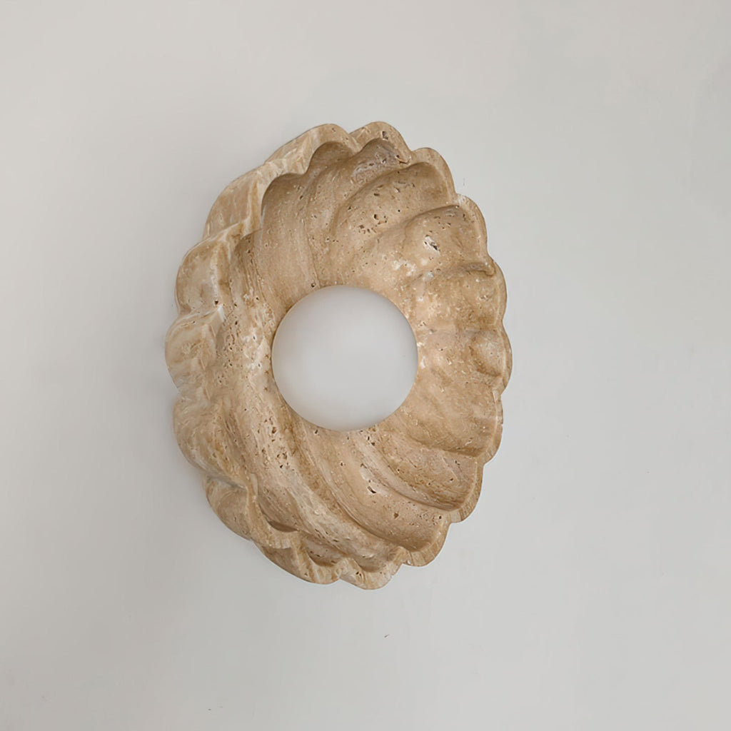 Scallop Travertine Wall Lamp — product view 4