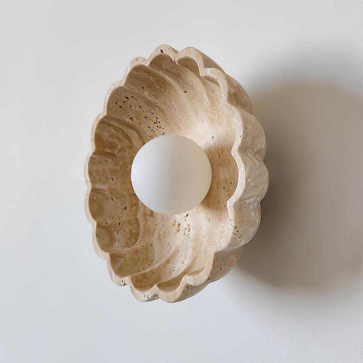 Scallop Travertine Wall Lamp — product view 6