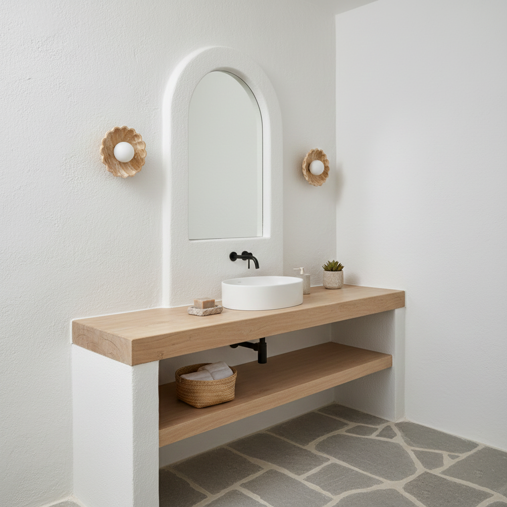 Scallop Travertine Wall Lamp — product view 13