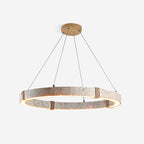 Dainolite Circle Travertine Chandelier — product view 1