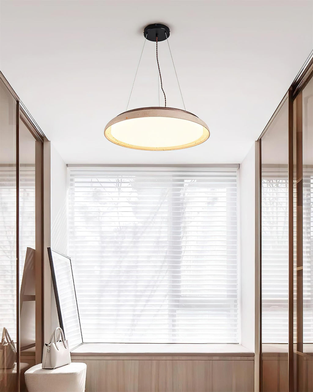 Piedra Travertine Pendant Lamp — product view 4