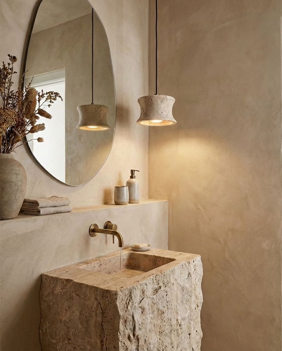 Saiko Travertine Pendant Lamp — product view 11