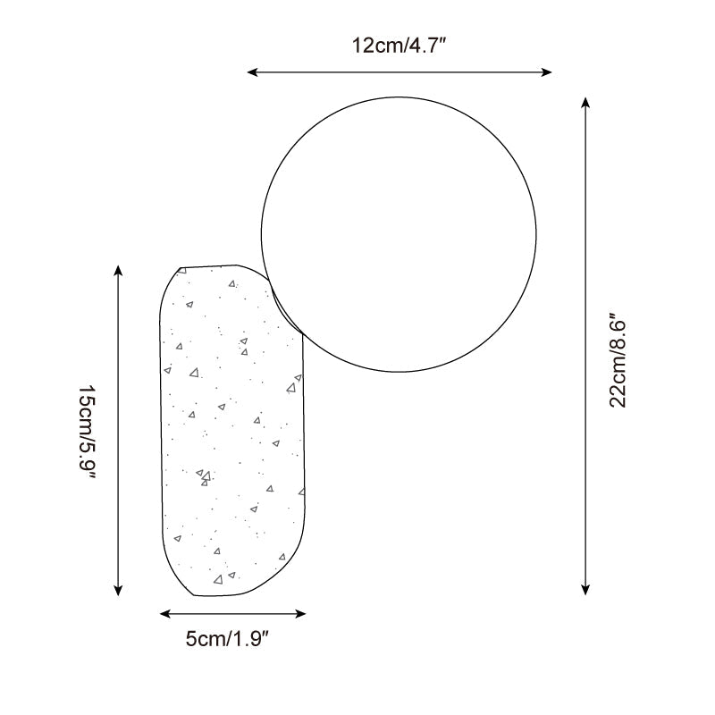 Kyomi Travertine Wall Lamp — product view 5
