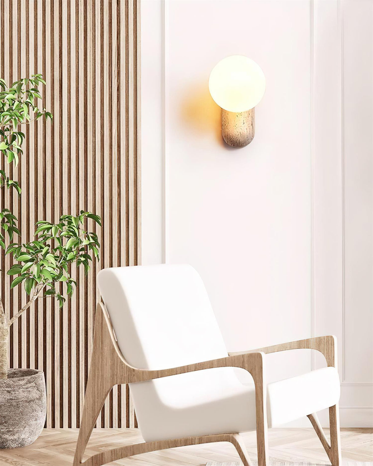 Kyomi Travertine Wall Lamp — product view 11