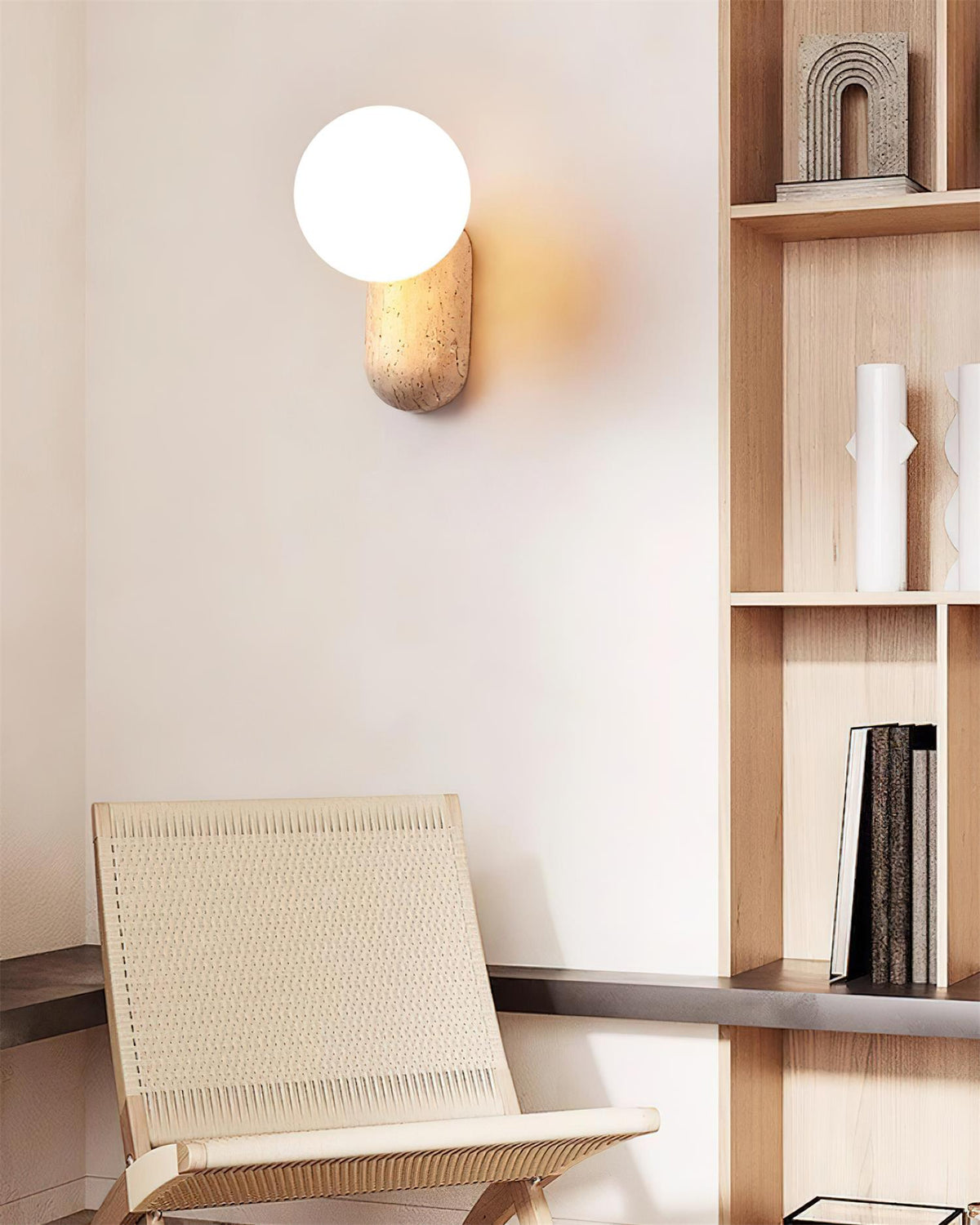 Kyomi Travertine Wall Lamp — product view 12