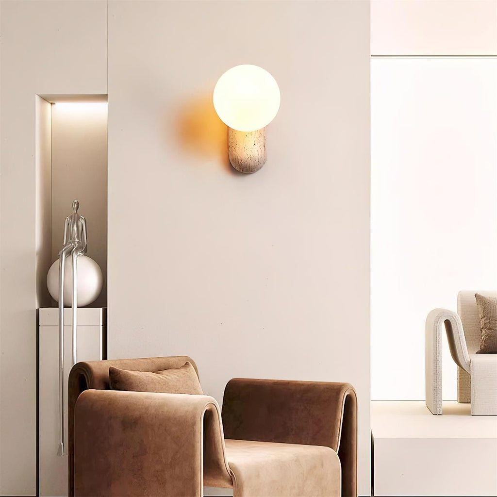 Kyomi Travertine Wall Lamp — product view 18