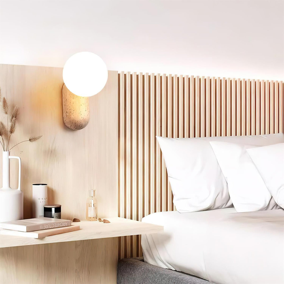 Kyomi Travertine Wall Lamp — product view 19
