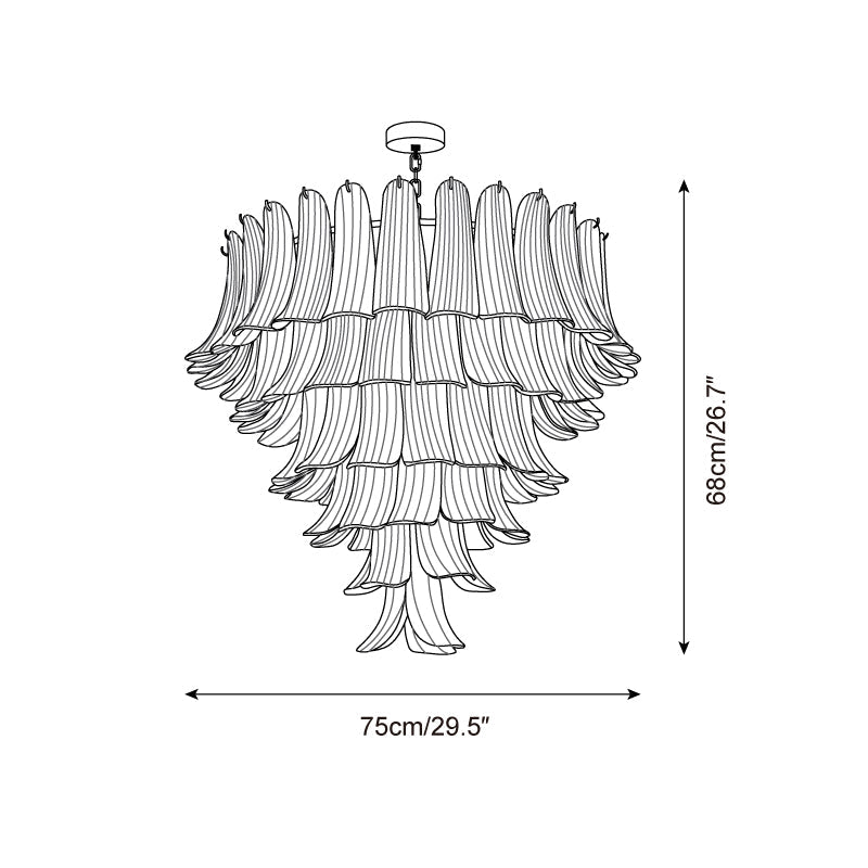 Elena Glass Chandelier — product view 5