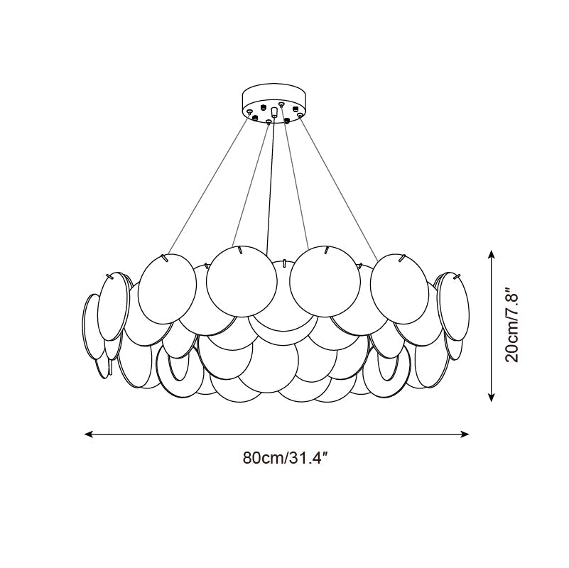 Loire Glass Chandelier — product view 7