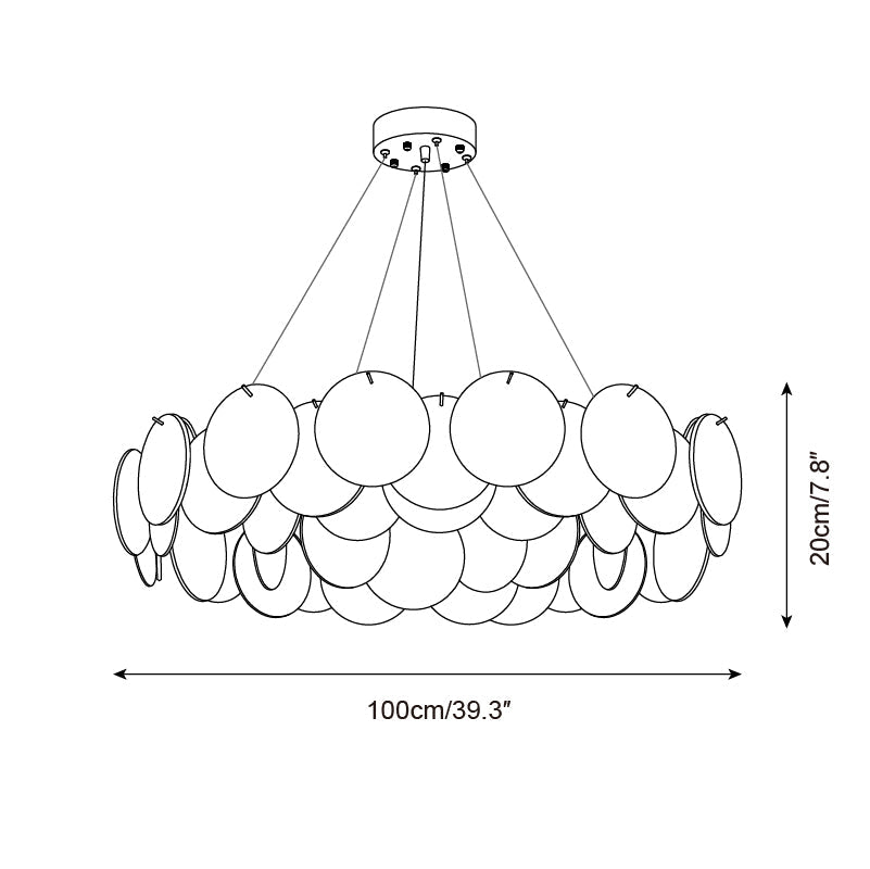 Loire Glass Chandelier — product view 8
