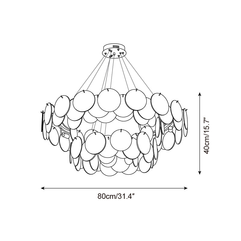 Loire Glass Chandelier — product view 9