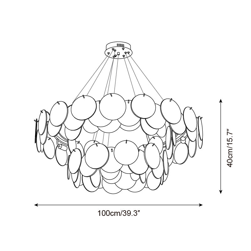 Loire Glass Chandelier — product view 10