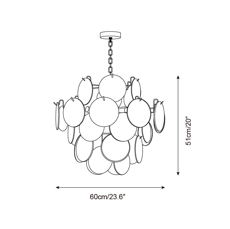 Venfield Glass Chandelier — product view 6