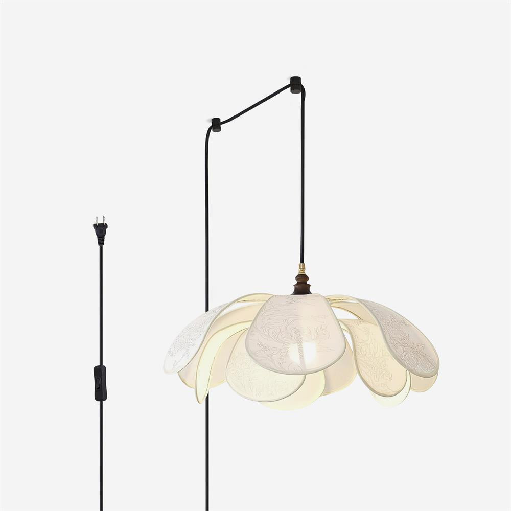 Sutton Plug In Wood Pendant Lamp — product view 1