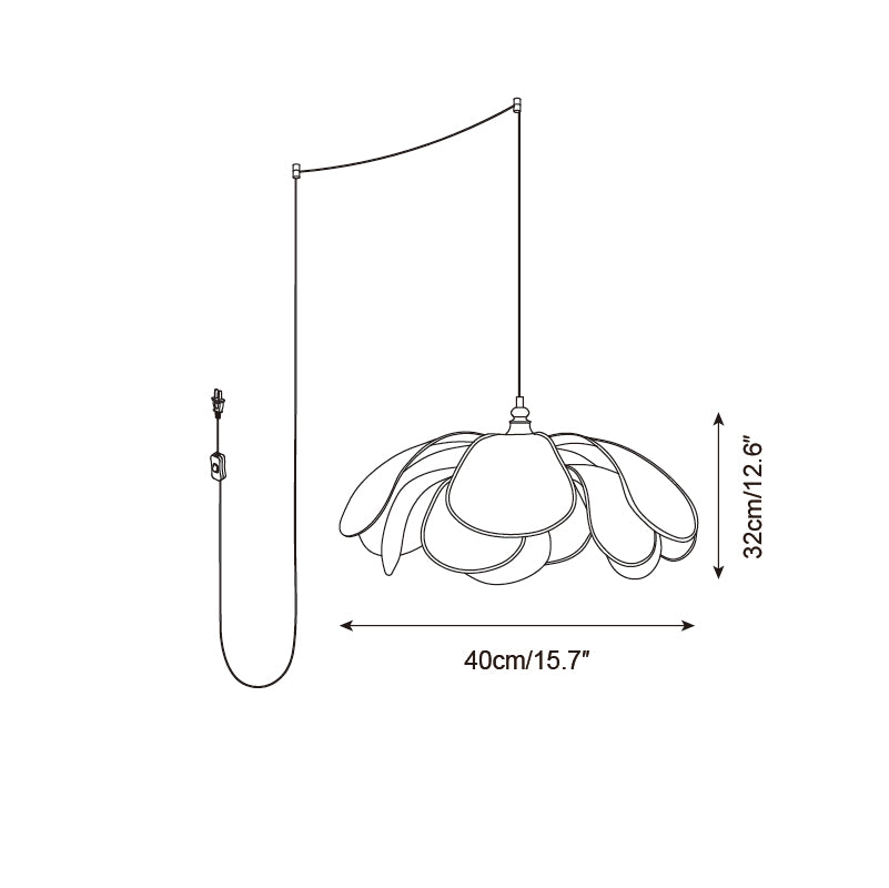Sutton Plug In Wood Pendant Lamp — product view 5