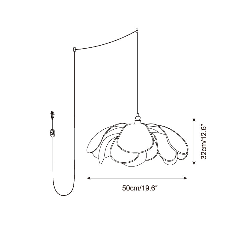 Sutton Plug In Wood Pendant Lamp — product view 6