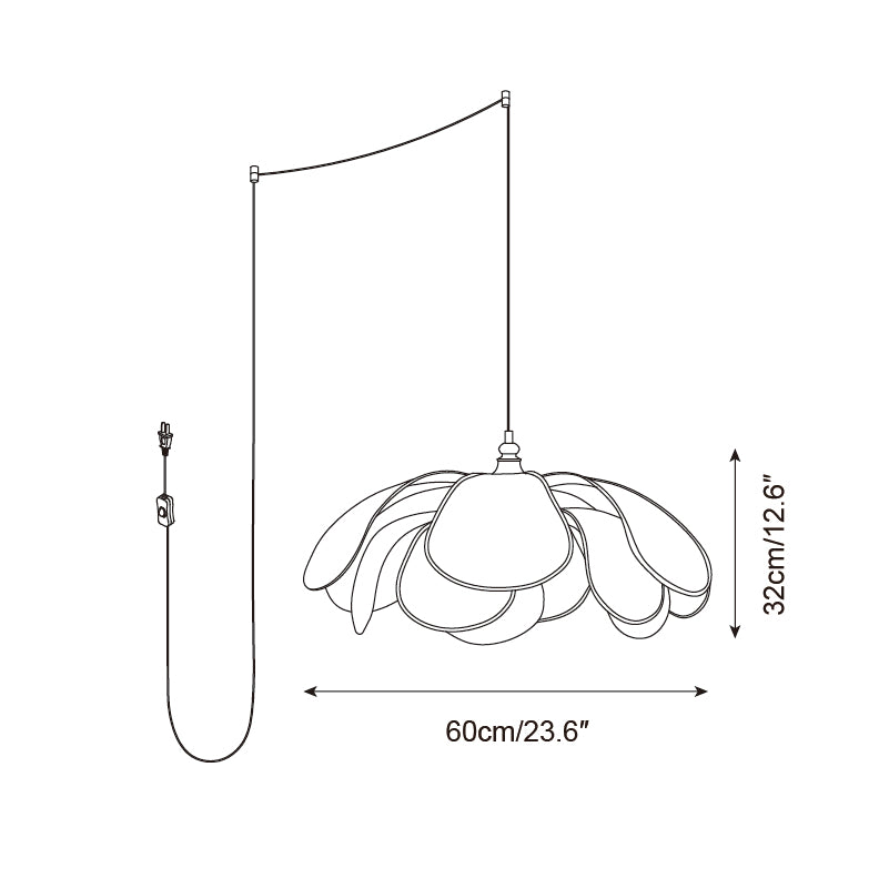 Sutton Plug In Wood Pendant Lamp — product view 7