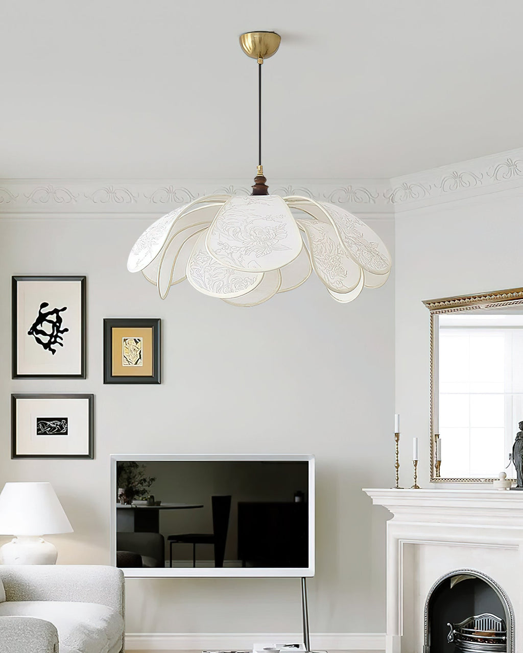 Sutton Plug In Wood Pendant Lamp — product view 9