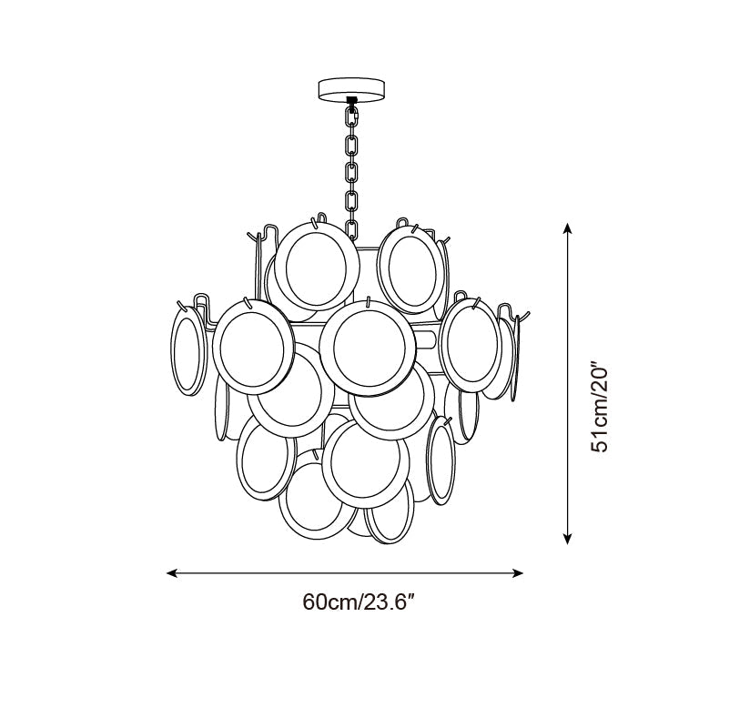 Rovigo Glass Chandelier — product view 6