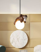 Sleepy Bear Glass Pendant Lamp — product view 3