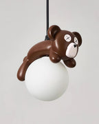 Sleepy Bear Glass Pendant Lamp — product view 12